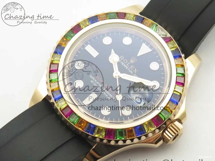 Noob Extra Edition (Free Black Strap) Yacht-Master Rubber 904L On Strap 116695SATS 40 Best 1:1 Case 1231